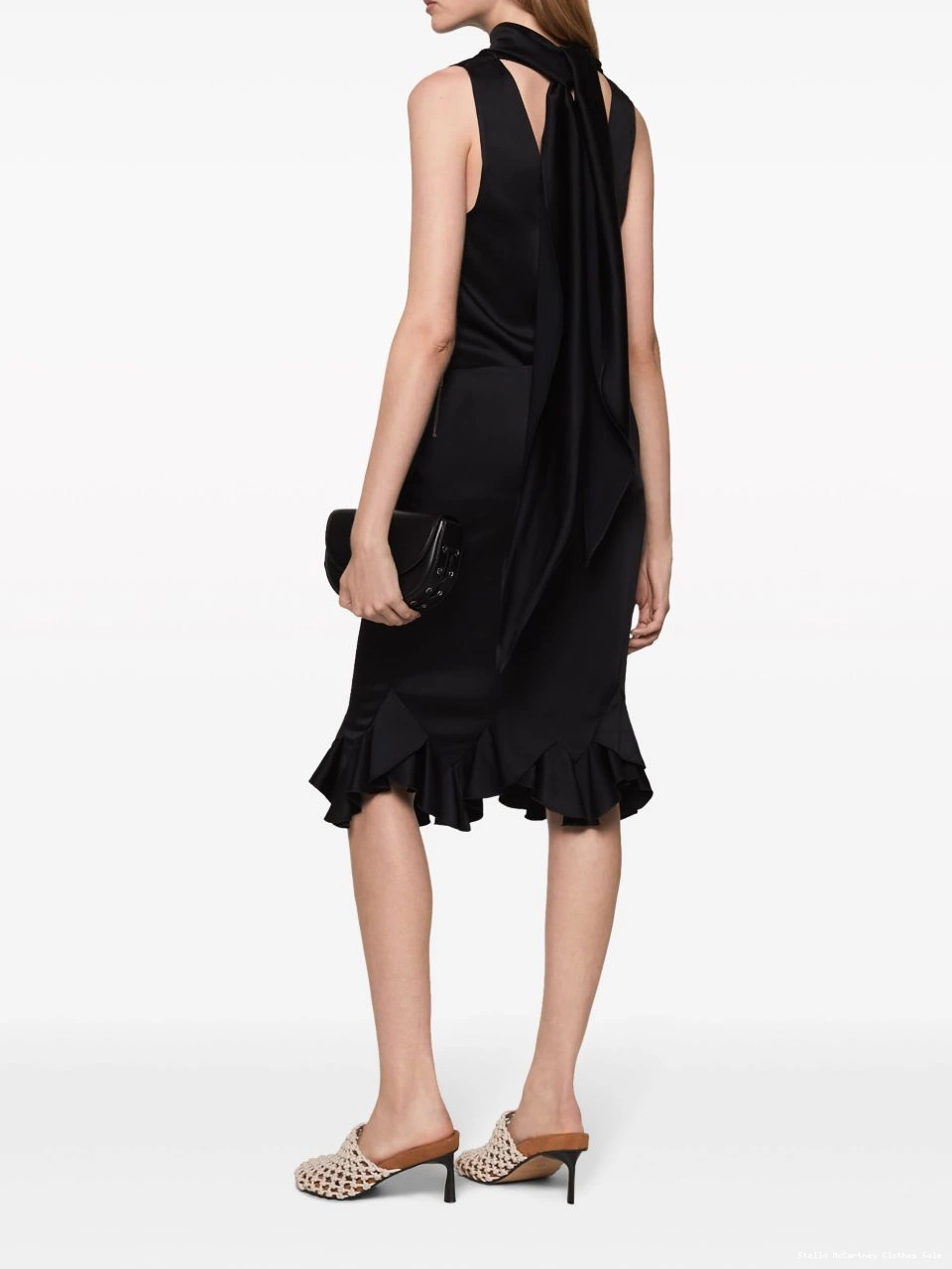 Affordable skirt ruffled McCartney midi Women Stella satin 0824
